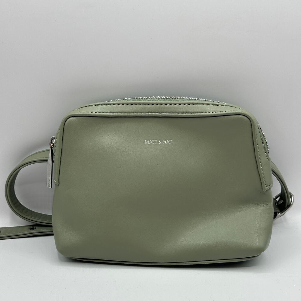 MATT & NAT Loom Vegan Leather Belt Bag Pink Seafoam Green - Picture 4 of 9